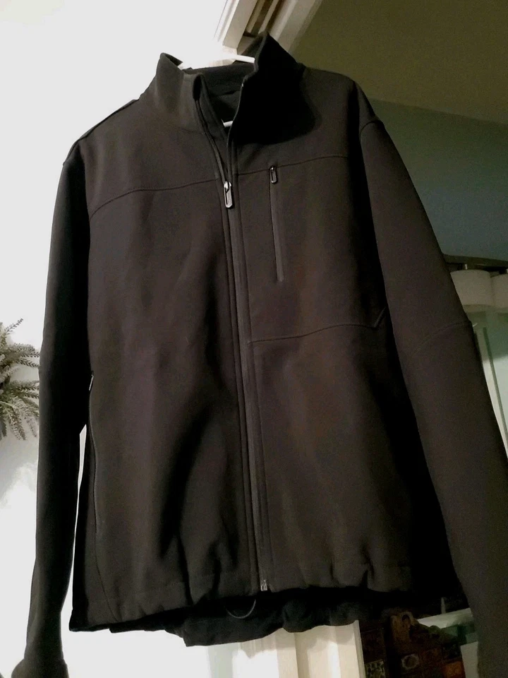 Chaqueta Tumi Forrada de Vellón Cremallera Completa Negra Hombres XL Abrigo de Invierno Negro Bolsillos Viaje  Foto 1 de 4