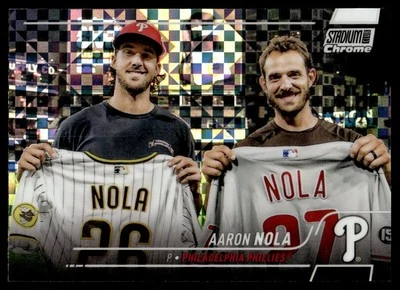2022 Stadium Club Chrome X-Fractors #284 Aaron Nola - Image 1 of 2