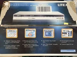 Lite-On LVW-5005XS DVD Recorder, NEW IN OPEN BOX w/ Remote, Cables, Papers - Picture 1 of 13