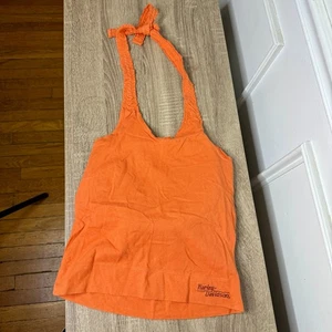 Harley Davidson Womens M Embroidered Orange Halter Top Shelf Bra York, PA  - Picture 1 of 8