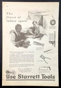 1929 Starrett Tools AD “The Finest of Indoor Sports” - Picture 1 of 1