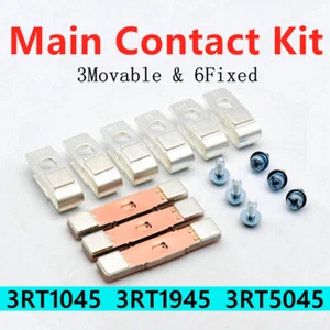 NEW silver 3RT1945-6A contact kit, 3RT 100% Main contact set Used for 3RT1045 - Picture 1 of 3