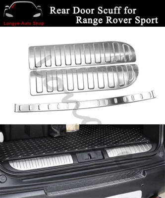 Se adapta a Land Rover Range Rover Sport 2014-2021 placa de puerta trasera cubierta alféizar moldura Foto 1 de 4
