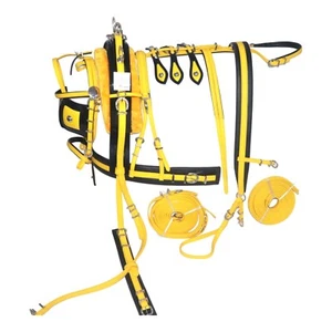 Imbracatura Cavallo Biothane Giallo e Nero Taglia Full Cob Pony Small Pony Shetland - Foto 1 di 8