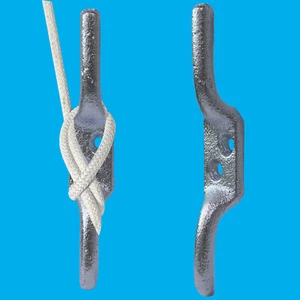 2x 125mm (5" Inch) Galvanised Cleat Hook, Flag Pole Rope Halyard Washing Line - Picture 1 of 6