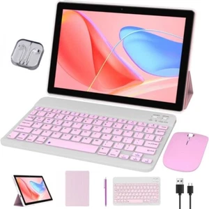 10 inch Tablet Ultra Big Android 12 256GB Storage 8GB RAM IPS Bundle Keyboard - Picture 1 of 15