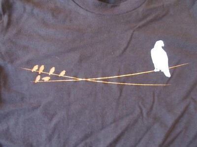 Brown Birds On A Wire T Shirt Size XS NWOT Organic Cotton - Image 1 of 4