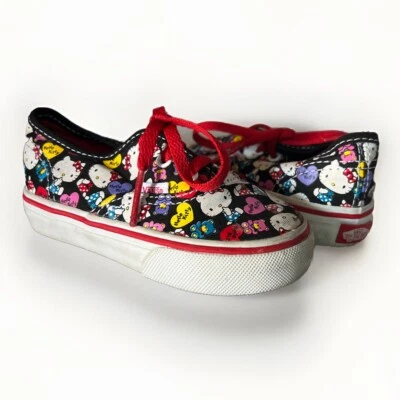 VANS Niñas Pequeñas Hello Kitty Rojo Negro Blanco Niño Pequeño Talla 6 Con Cordones Foto 1 de 4