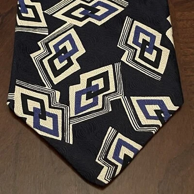Vintage Structure Blue 100% Silk Men’s Neck Tie Made In USA - Image 1 of 4