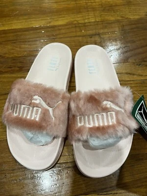 Nuevo Fenty x Puma Rihanna Diapositivas de Piel Rosa Leadcat Fenty Caja Original y Embalaje Foto 1 de 4