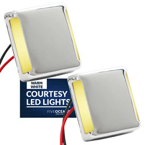 LED Companion Way Light, 2 Pack Boat Courtesy Lights, Square Warm White Light - Bild 1 von 9