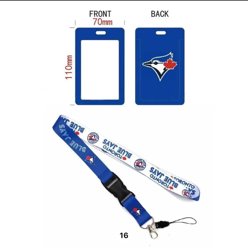 Toronto Blue Jays MLB Lanyard Keychain AND ID Tag Badge Holder Fan Gift - Image 1 of 1