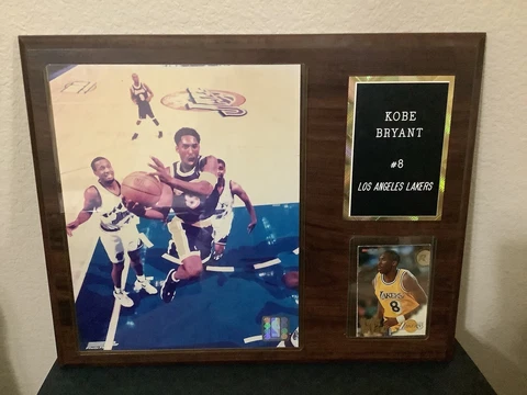 Kobe Bryant Los Angeles Lakers  Frame Photo Card NBA Basketball Plaque Cover