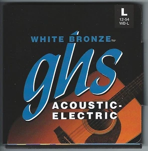 GHS WB-L White Bronze acoustic guitar strings, Light .012-.054 - Picture 1 of 1