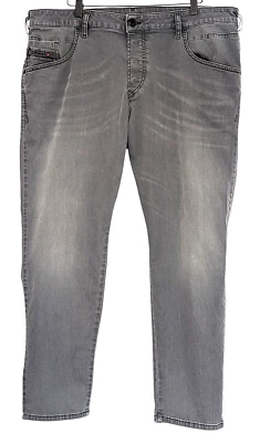 Diesel D-Bazer jeans fits 39x30 gray faded tapered stretch rock grunge - Image 1 of 4
