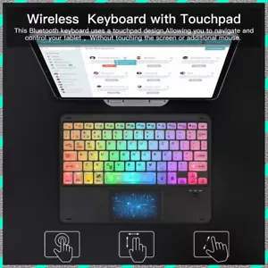 Backlight RGB Rechargeable Portable Wireless keyboard mouse suit ultrathin mute - Picture 1 of 8