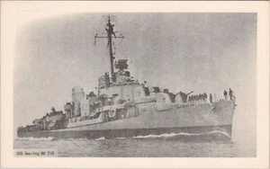 USS Gearing DD-710 United States Navy Destroyer Ship Postcard - Picture 1 of 2