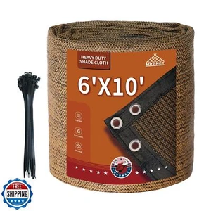 90% Garden Shade Cloth,6' x 10' Heavy Duty Mesh Tarp with Grommets, Garden Pr - Bild 1 von 5