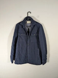 Dstrezzed Mens Navy Cotton Button Up Shirt Jacket Sz M Preppy Outdoor Workwear - Picture 1 of 9