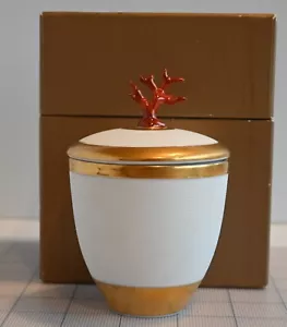 L'OBJET Coral Porcelain Candle 24K Gold Accents Champagne Scent Mothers Day Gift - Picture 1 of 6