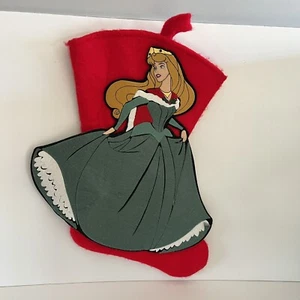 Vintage Disney Prinzessin Aurora Weihnachtsstrumpf Filz RAR - Bild 1 von 8
