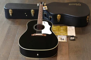 Gibson Custom Shop 60’s J-45 Original Acoustic Dreadnaught Guitar Black + OHSC - Picture 1 of 23