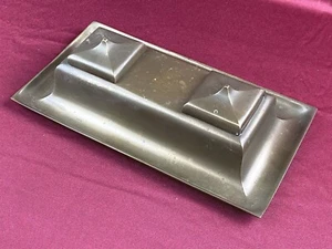 Antique Brass Inkwell Stand ~ Depose on Bottom, Lids Open/Close Properly - Picture 1 of 10