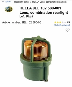 Flasher-Side Lamp 2BE001298-011 By Hella - Picture 1 of 4