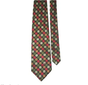 Nina Ricci Monsieur Paris-Seoul Vintage Large Dot Pattern Silk Tie 10 cm Width - Picture 1 of 8