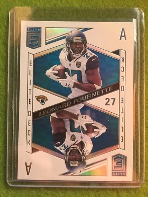 LEONARD FOURNETTE REFRACTOR PRIZM Card 2018 Panini Elite Deck JAGUARS - Image 1 of 4