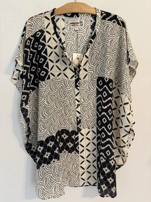 Nuevo con etiquetas Poncho Marasusa de Seda Johnny Was Pete & Greta Para Mujer Talla Grande 100% Seda Foto 1 de 4