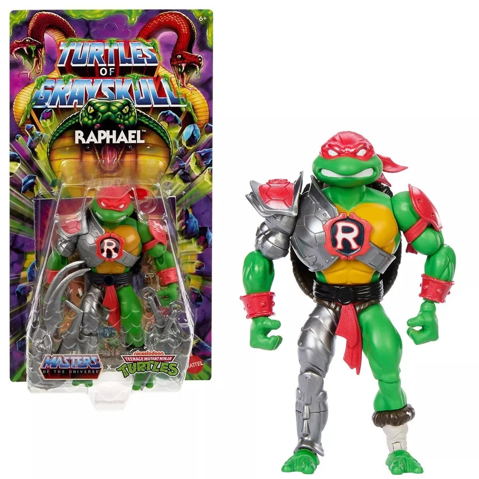 MOTU x TMNT Turtles of Grayskull Actionfigur Raphael 14 cm - Mattel JBM99 - (s