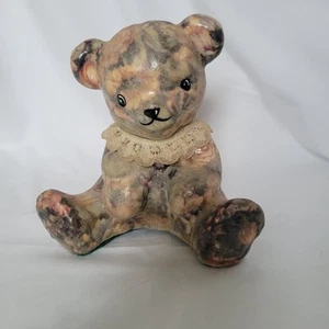 Vintage Blumenbär 6 Zoll groß, sitzend - Bild 1 von 8