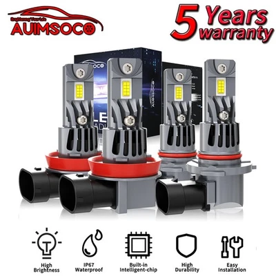 Kit de faros LED bombillas haz alto bajo para Toyota Prius V 2012-2017 súper brillante Foto 1 de 4