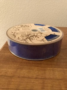 Nastro scintillante con filo blu royal 1,5" x 50 iarde - Foto 1 di 2