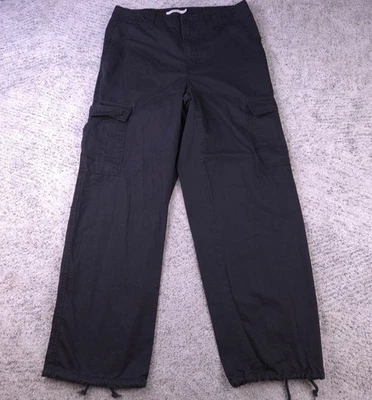 Levis Cargo Pants Womens 31x32 33x31 Baggy 94 Black Skater Cinch Ankle Raver - Image 1 of 4