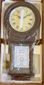 Michael C. Fina Model 9905W Pendulum Wooden Wall Clock - NEVER USED - Picture 1 of 7