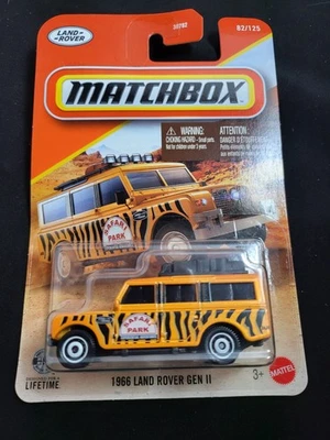 2026 MATCHBOX 82/125 1966 LAND ROVER GEN II Orange Tiger Stripe New NEAR MINT - Image 1 of 2
