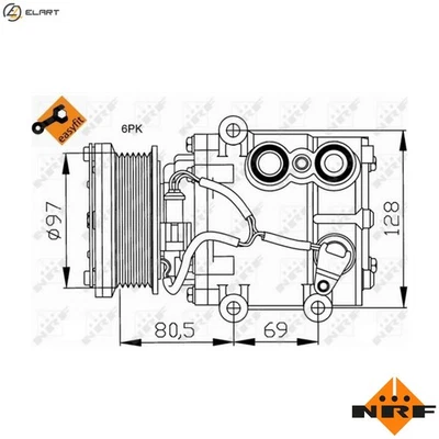 COMPRESSOR AIR CONDITIONING 32401 FOR FORD MONDEO/Mk/II/Turnier/Clipper IKON/V - Image 1 of 4