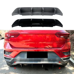 1x Rear Bumper Diffuser Lip Cover For Volkswagen T-Roc 2018-2022 2019 Base - Picture 1 of 17