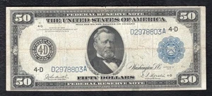 FR. 1038 1914 $50 FIFTY DOLLARS FRN FEDERAL RESERVE NOTE CLEVELAND, OH VERY FINE - Picture 1 of 2