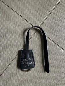 PRADA Re-Edition 2000 Reedition Loop Accessory Bag Handle Black Silver Print New - Picture 1 of 9