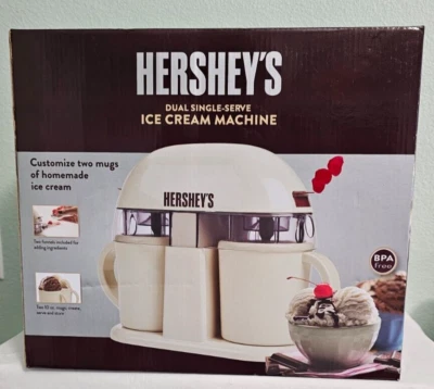 HERSHEY'S Dual Single Serve Ice Cream Machine IC13887 w/Serving Cups Brand New - Image 1 of 4