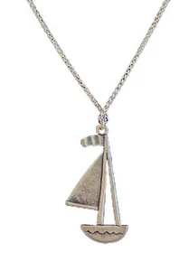 Sailboat Pewter 3” Pendant On Heavy Duty 20” Chain Unisex Sailing Great Gift - Picture 1 of 4
