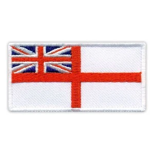 White Ensign Flag - Royal Navy Flag Patch/Badge Embroidered - Picture 1 of 1