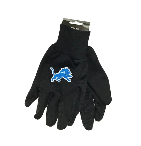 Detroit Lions Black Two Tone Adult Size Gloves Cover