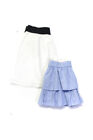 Thayer Club Monaco Womens Cotton Elastic Waist Tiered Skirt Blue Size M Lot 2