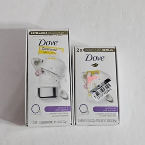 Dove Refillable Deodorant Coconut & Pink Jasmine  1.13 oz Plus 1 Pack 2 Refill - Picture 1 of 11