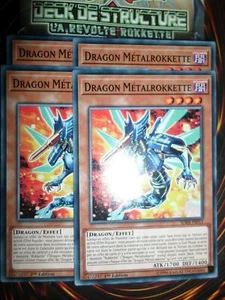 YU-GI-OH! COM PLAYSET (4 CARTES) DRAGON METALROKKETTE SDRR-FR011 MINT NEUF ED 1 - Picture 1 of 1