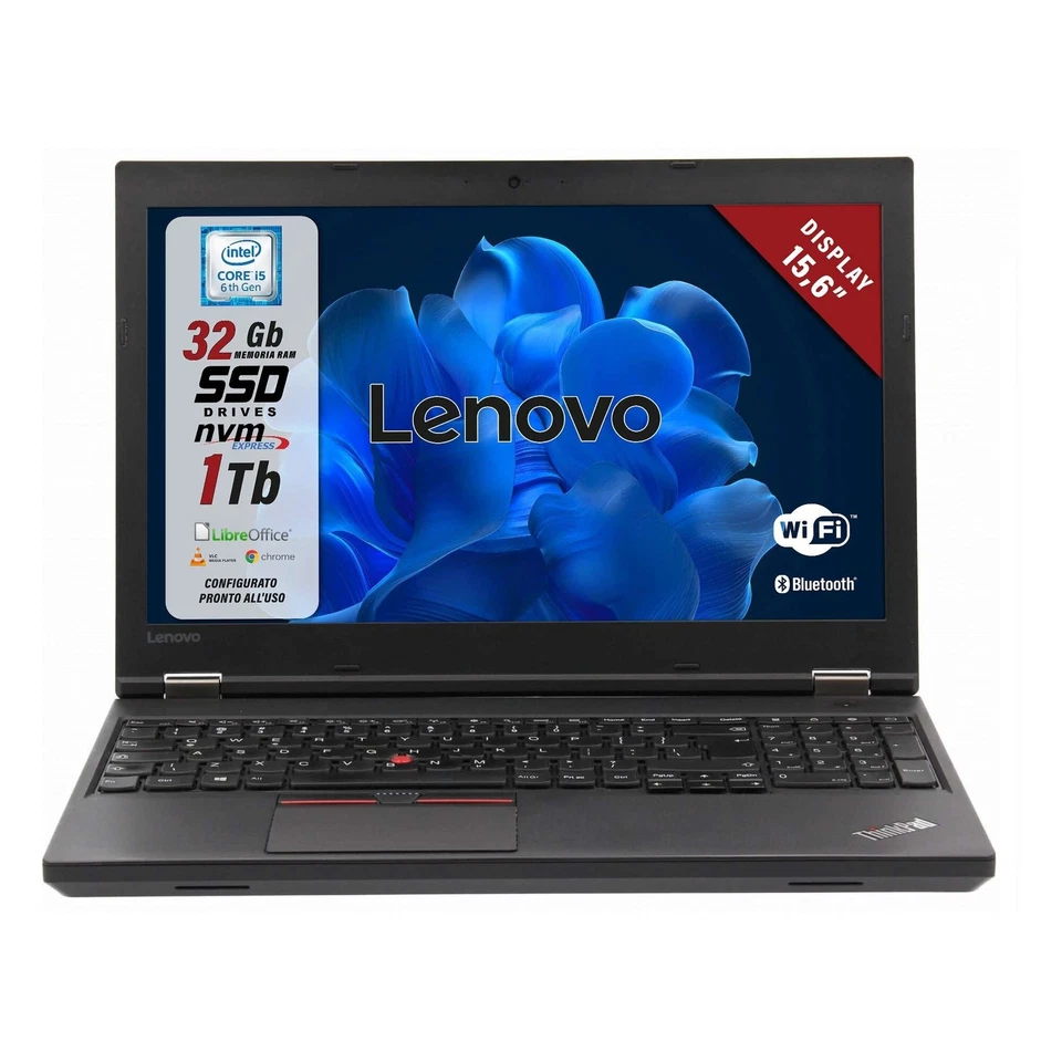 Notebook Pc Portatile Lenovo L570 15,6" i5-7200U 32Gb 1Tb W10 Ricondizionato - Immagine 1 di 4